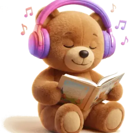 Yasso Bear wearing headphones