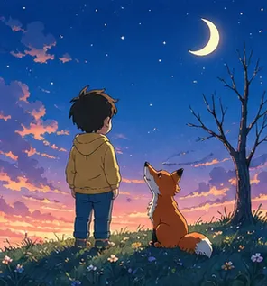 Anime illustration style in the Yasso AI storybook app