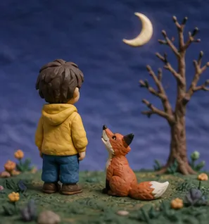Soft 3D illustration style in the Yasso AI storybook app
