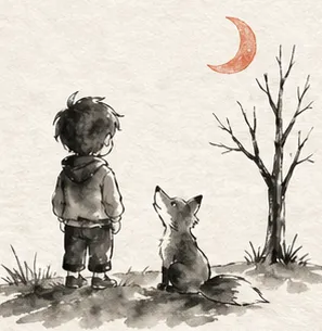 Japanese Ink illustration style in the Yasso AI storybook app