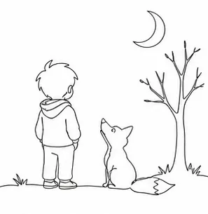 Line Art illustration style in the Yasso AI storybook app